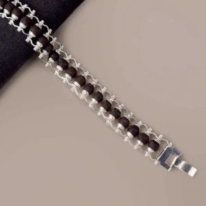 Govt. Certified Silver Plated Karungali Bracelet – Premium PVD Finish